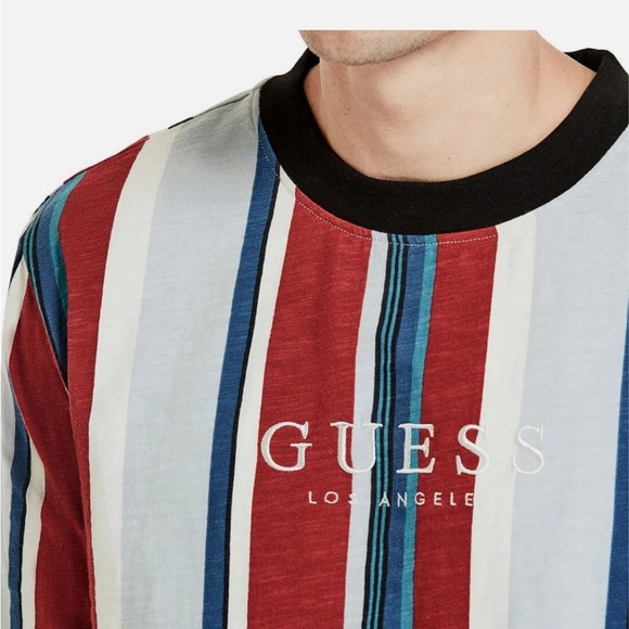 Guess Originals Oversized Colorful Striped Tee - Picture 8 of 8